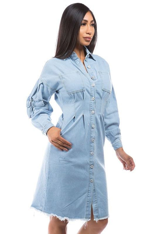 DENIM JACKET DRESS