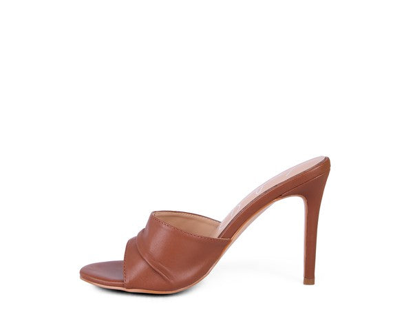 3RD DIVORCE PLEATED STRAP HIGH HEELED SANDAL