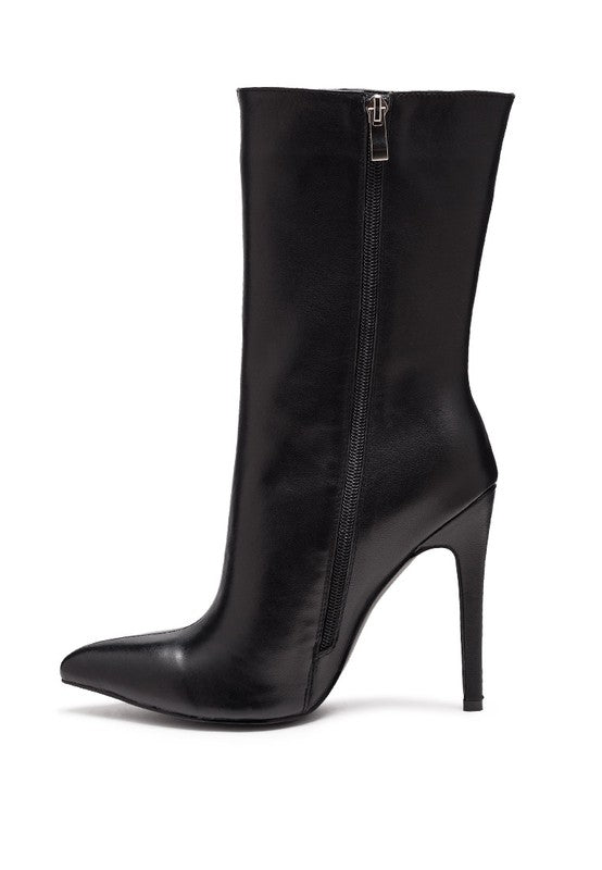 NAGINI OVER ANKLE POINTED TOE HIGH HEELED BOOT