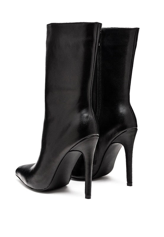 NAGINI OVER ANKLE POINTED TOE HIGH HEELED BOOT