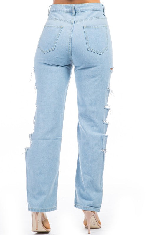 DENIM JEANS MULTI CUT