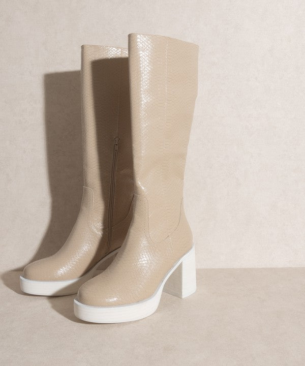 OASIS SOCIETY JUNIPER - PLATFORM KNEE-HIGH BOOTS