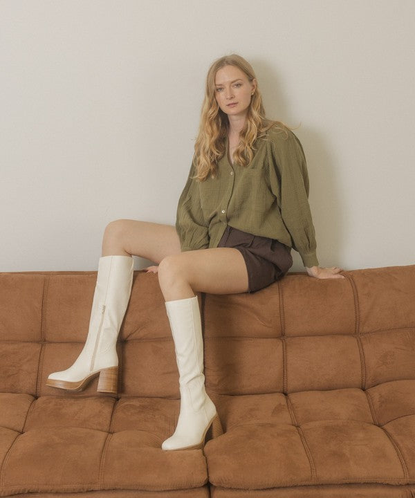 OASIS SOCIETY JUNIPER - PLATFORM KNEE-HIGH BOOTS