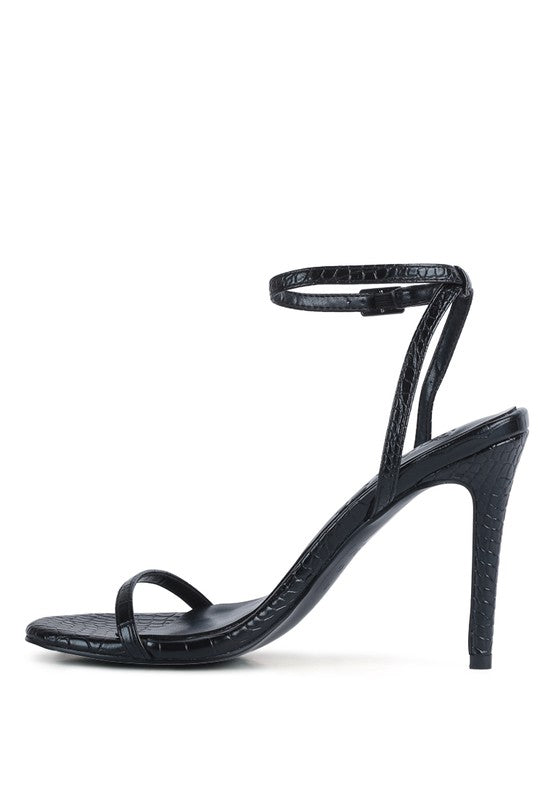 BLONDES CROC HIGH HEELED SANDAL