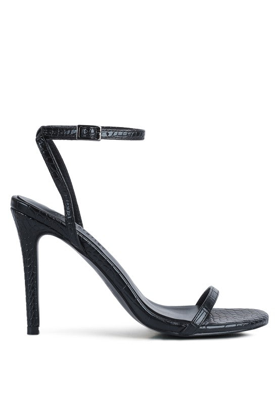 BLONDES CROC HIGH HEELED SANDAL