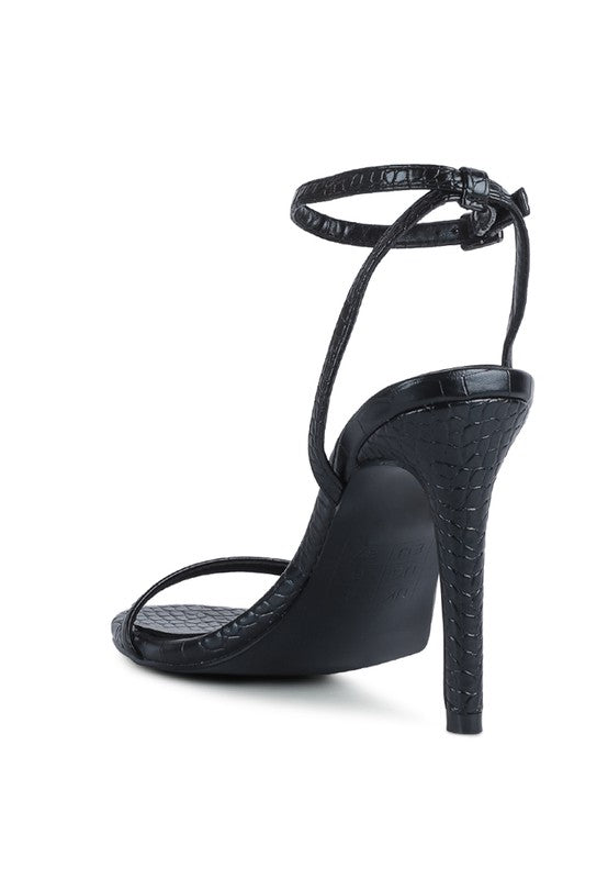 BLONDES CROC HIGH HEELED SANDAL