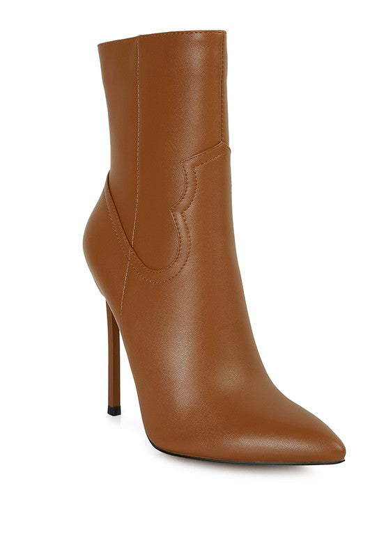 JENNER HIGH HEEL COWGIRL ANKLE BOOT