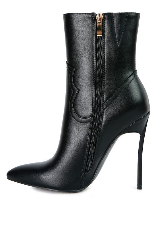 JENNER HIGH HEEL COWGIRL ANKLE BOOT