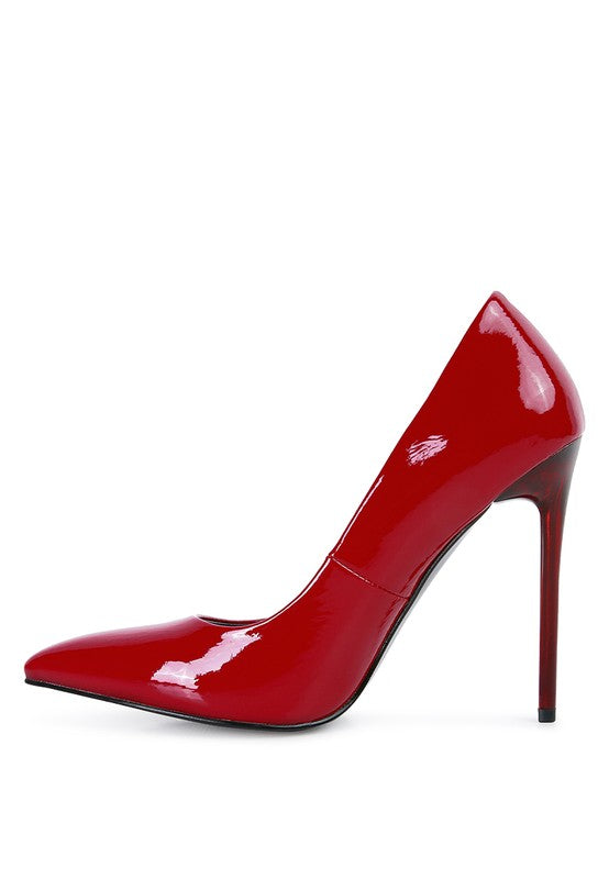 PERSONATED STILETTO HEEL PUMPS