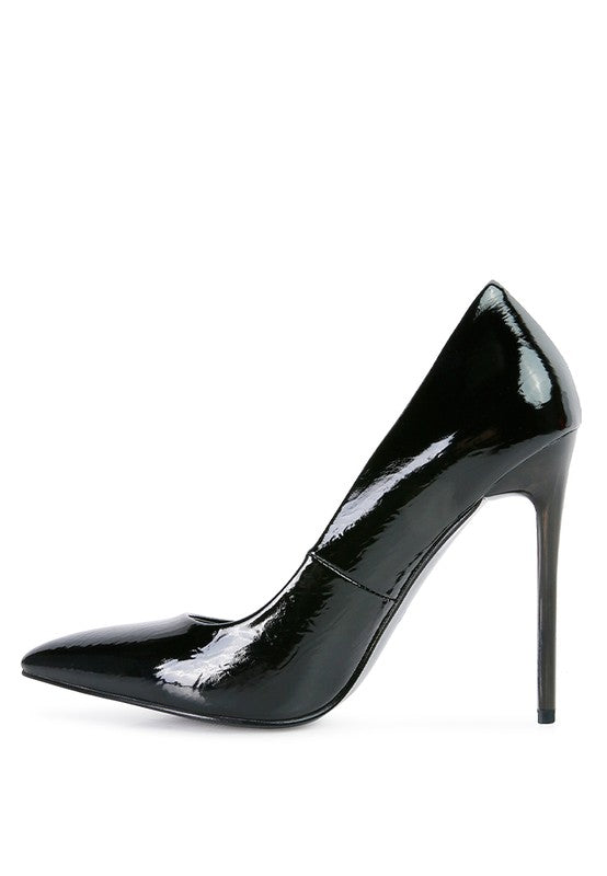 PERSONATED STILETTO HEEL PUMPS