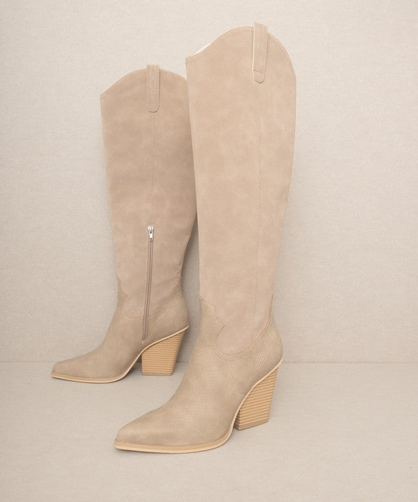 OASIS SOCIETY BARCELONA - KNEE HIGH WESTERN BOOTS