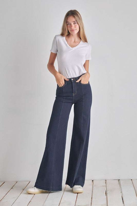 WIDE LEG DENIM JEANS