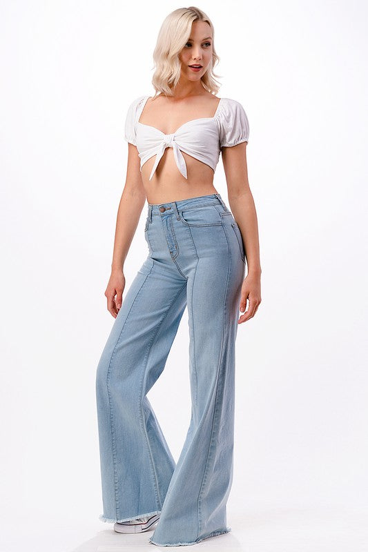 WIDE LEG DENIM JEANS