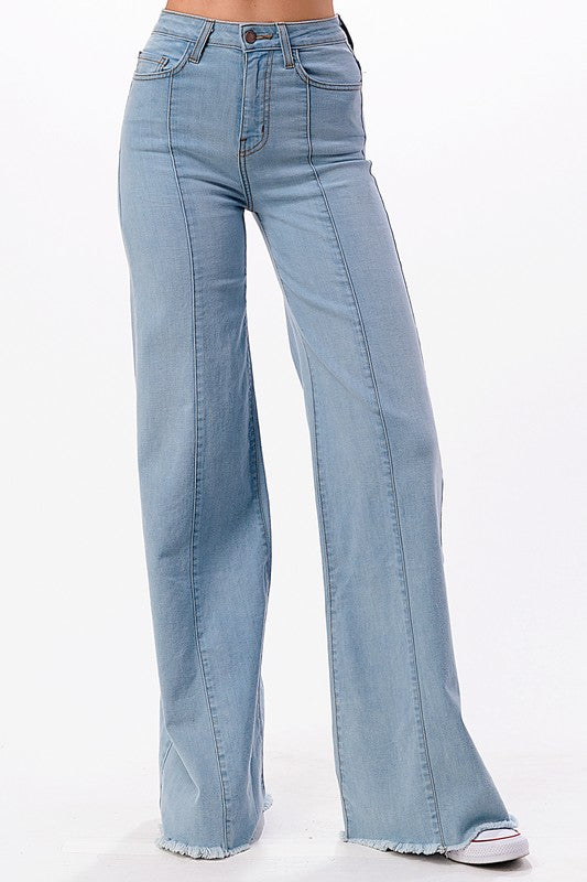 WIDE LEG DENIM JEANS