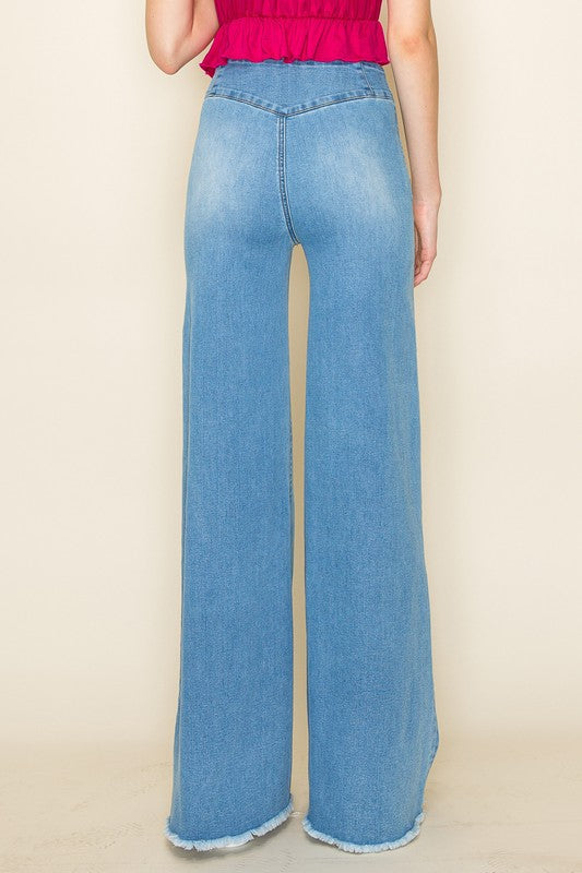 WIDE LEG DENIM JEANS