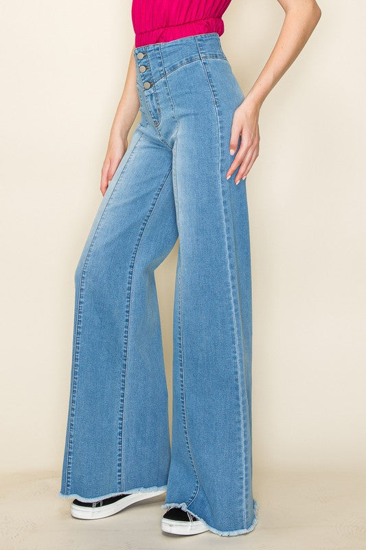 WIDE LEG DENIM JEANS