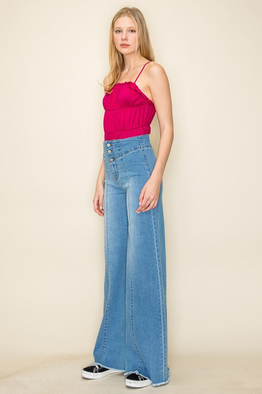 WIDE LEG DENIM JEANS