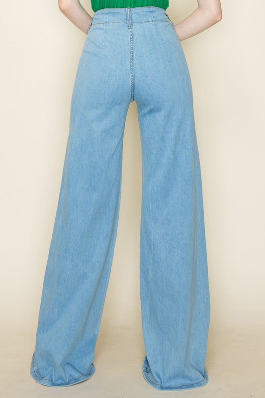 WIDE LEG DENIM JEANS