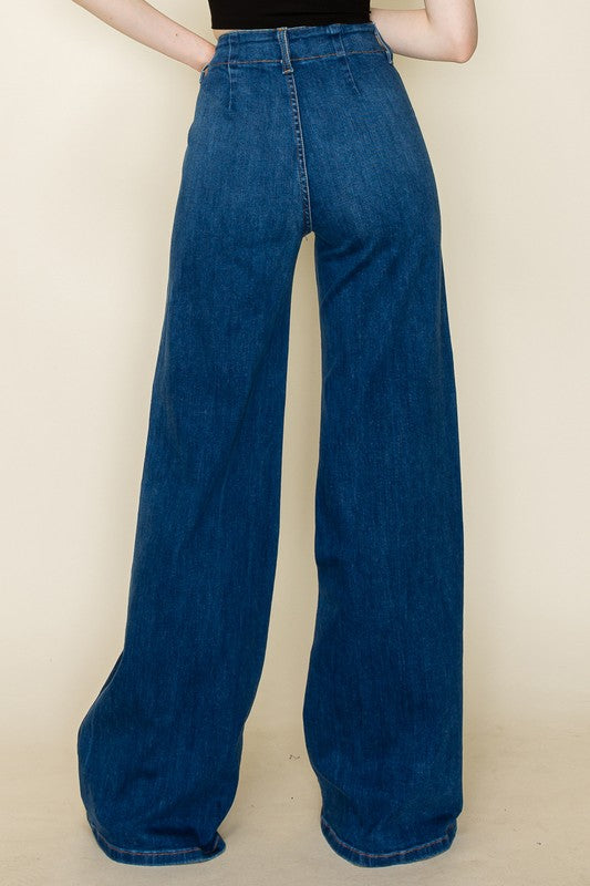 WIDE LEG DENIM JEANS