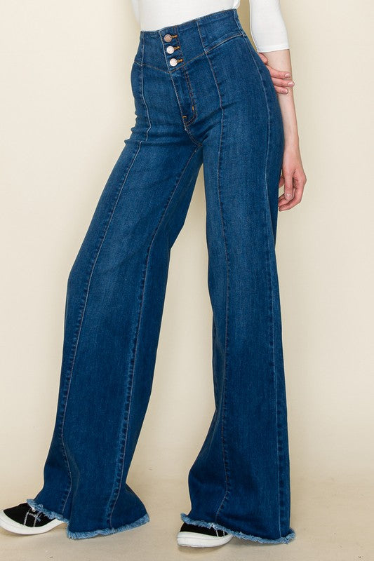 WIDE LEG DENIM JEANS