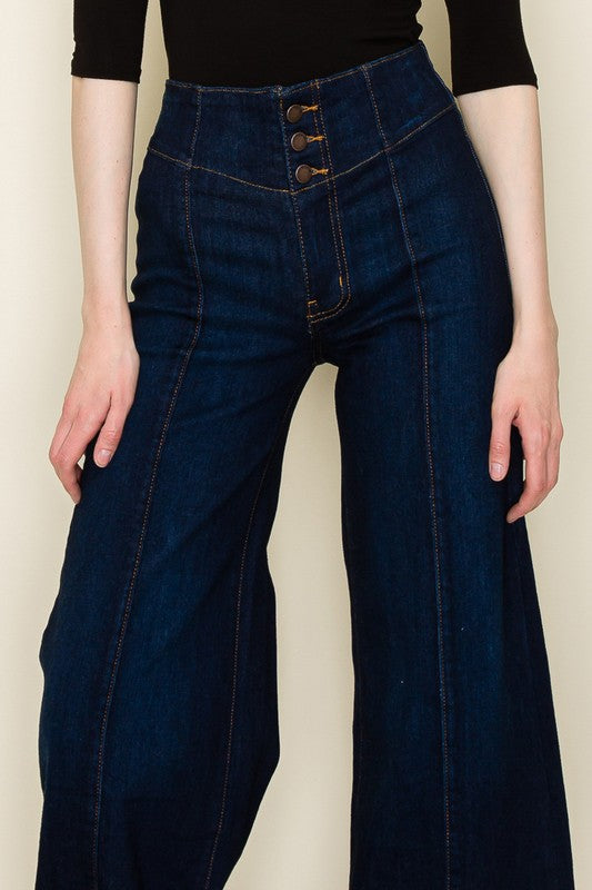 WIDE LEG DENIM JEANS