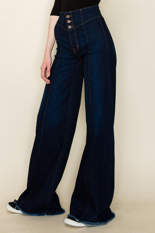 WIDE LEG DENIM JEANS