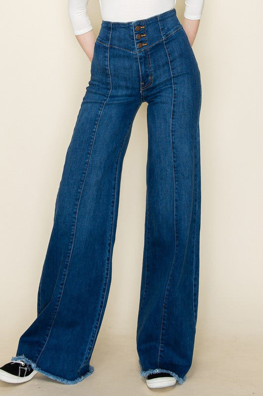 WIDE LEG DENIM JEANS