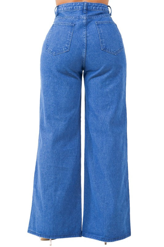 WOMEN FASHION CASUAL STYLE DENIM PANTS