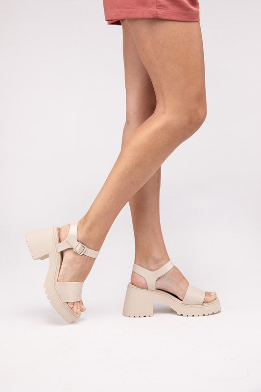 BOOMER-S PLATFORM HEEL SANDALS